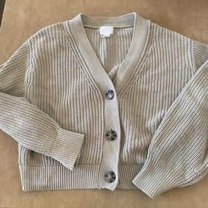 H&M OLIVE CARDIGAN
